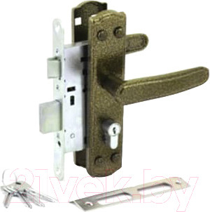 Замок врезной Омега ЗВ4-3-03-01 (бронза)