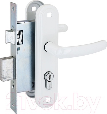 Замок врезной Омега ЗВ7.02 (белый)