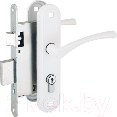 Замок врезной Омега ЗВ7 (белый)