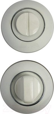 Фиксатор дверной защелки Аллюр АРТ BK-R1 W/CP (белый/хром)