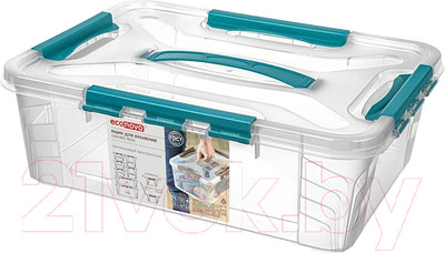 Ящик для хранения Econova Grand Box / 433200302 (10л, голубой)