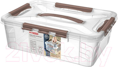 Ящик для хранения Econova Grand Box / 433200314 (10л, коричневый)