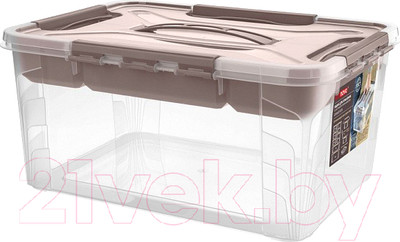 Контейнер для хранения Econova Grand Box / 433224414 (15.3л, коричневый)