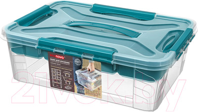 Контейнер для хранения Econova Grand Box / 433224302 (10л, голубой)