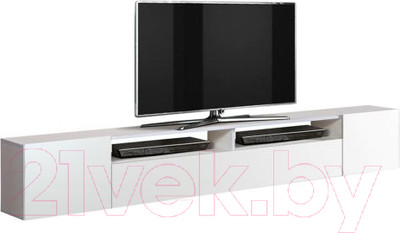 Тумба Олмеко Прага (белый/белый глянец снег)