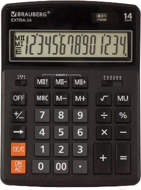 Калькулятор Brauberg Extra-14-BK / 250474 (черный)