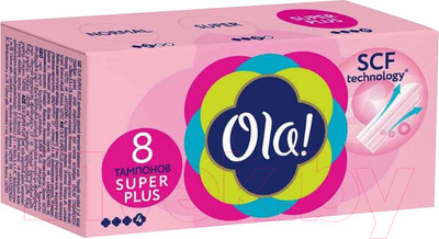 Тампоны гигиенические Ola! Tampons Super Plus Шелковистая поверхность (8шт)