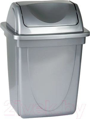 Корзина для бумаг Стамм КР92 (серый металлик)