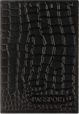 Обложка на паспорт OfficeSpace Аллигатор / 339849 (черный)