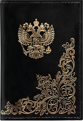 Обложка на паспорт OfficeSpace Герб / 339858 (черный)