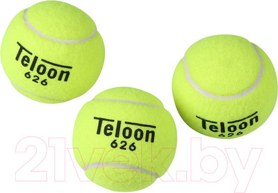 Набор теннисных мячей Teloon Супер 626Т Р3 (3шт, желтый)