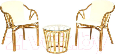 Комплект садовой мебели Tetchair Akira с подушкой (натуральный)