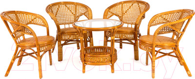 Комплект садовой мебели Tetchair Pelangi 02/15 4 кресла (мед)