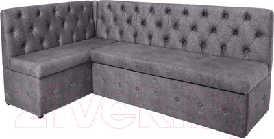 Уголок кухонный мягкий Аквилон Айриш СМ левый (эмилия грей)