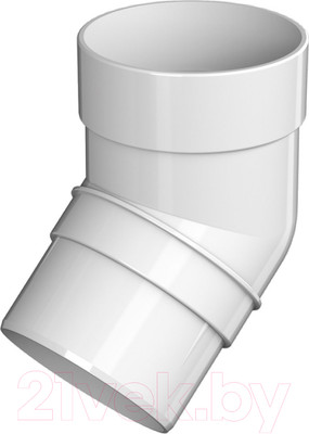 Колено трубы водосточной Технониколь Оптима 135 градусов / 054380 (белый)