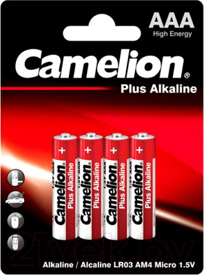 Комплект батареек Camelion LR03 Plus Alkaline BL-4 / LR03-BP4