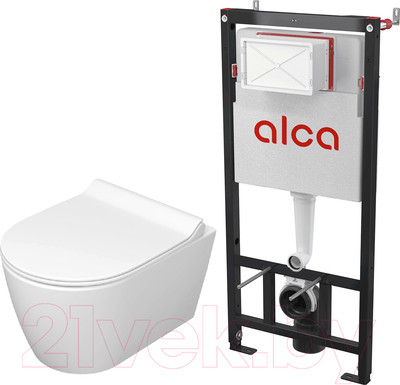 Унитаз подвесной с инсталляцией Керамин Трент R + AM101/1120