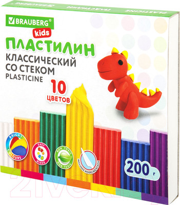 Пластилин Brauberg Kids / 106504 (10цв)