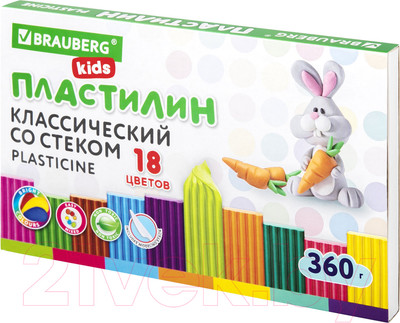 Пластилин Brauberg Kids / 106510 (18цв)