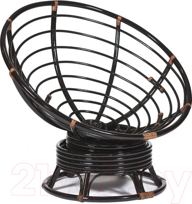 Кресло-качалка Tetchair Papasan W 23/01 B без подушки (античный черно-коричневый)
