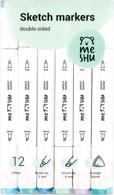 Набор маркеров Meshu MS_38256 (12цв)