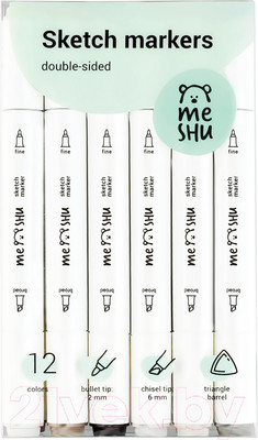 Набор маркеров Meshu MS_38257 (12цв)