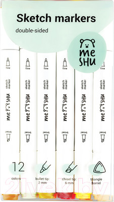 Набор маркеров Meshu MS_38260 (12цв)
