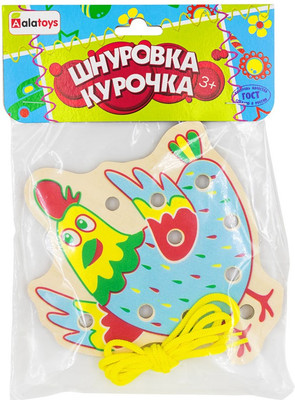 Развивающий игровой набор Alatoys Шнуровка Курочка / ШН45