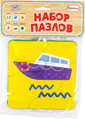 Развивающая игра Alatoys Пазл Транспорт / ПЗЛ4006