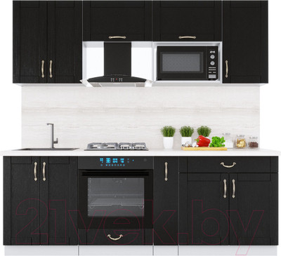 Кухонный гарнитур Интерлиния Мила Крафт 2.2 (дуб английский)