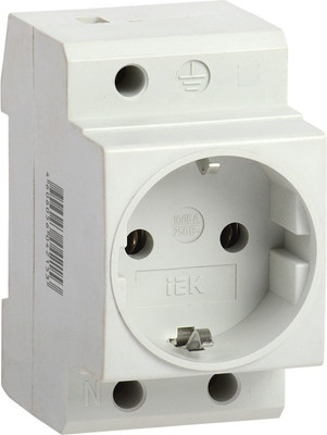 Розетка на DIN-рейку IEK РАр10-3-ОП РДЕ