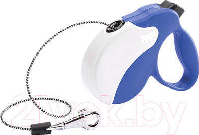 Поводок-рулетка Ferplast Amigo M / 75720025 (шнур синий/белый)