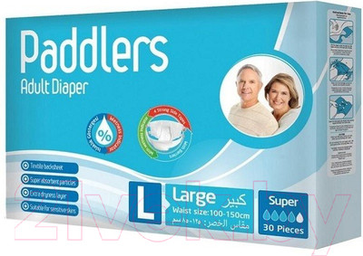 Подгузники для взрослых Paddlers Jumbo Pack 3 Large (30шт)