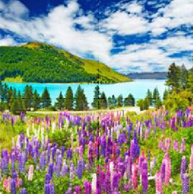 Набор алмазной вышивки Centrum Алмазная мозаика Пейзаж с озером / 87111