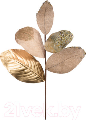 Ветка новогодняя Вещицы aj-177 (золотистый металлик)