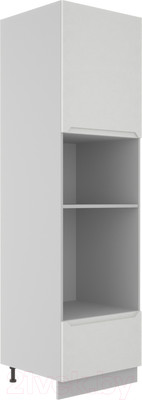 Шкаф-пенал кухонный ДСВ Тренто ПНС 600 (серый/белый)