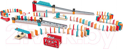 Настольная игра Hape Падающее домино. Фабрика роботов / E1057_HP