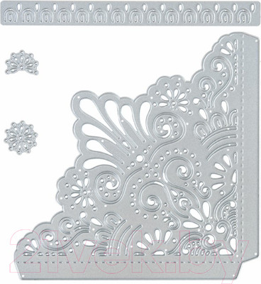 Набор ножей для вырубки и тиснения Остров Сокровищ Уголки / 663821 (4шт)