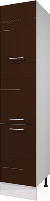 Шкаф-пенал кухонный Горизонт Мебель Люкс 45 (шоколад гл)