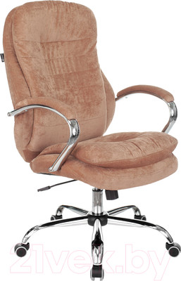 Кресло офисное Бюрократ T-9950SL Fabric (светло-коричневый Velvet 90/хром)
