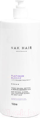 Тонирующая маска для волос Nak Platinum Blonde Treatment 60 Second Repair (1л)