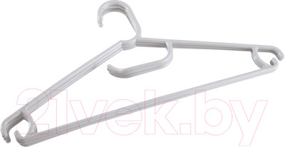 Набор пластиковых вешалок-плечиков Бытпласт 4312354 (3шт, светло-серый)