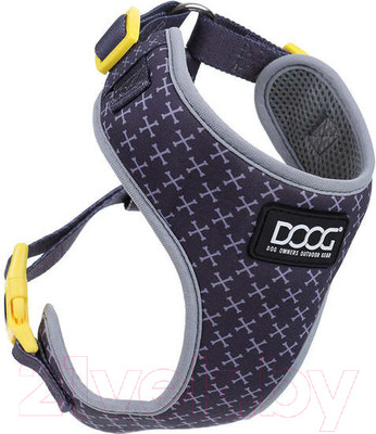 Шлея-жилетка для животных DOOG Neoflex Odie / HARGYCSOFT-S (серый/желтый)