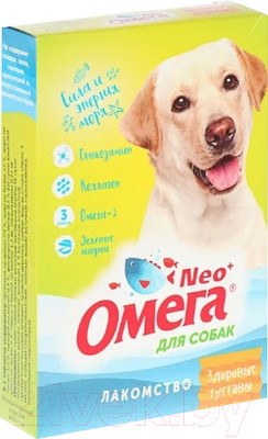 Лакомство для собак Омега Neo + С-С с глюкозамином и коллагеном (90таб)