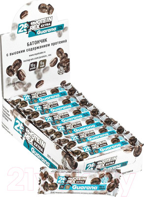 Набор протеиновых батончиков ProteinRex 25% Мокко с экстрактом гуараны (18x40г)
