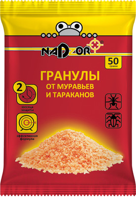 Средство для борьбы с вредителями Nadzor Гранулы от муравьев и тараканов (50г)