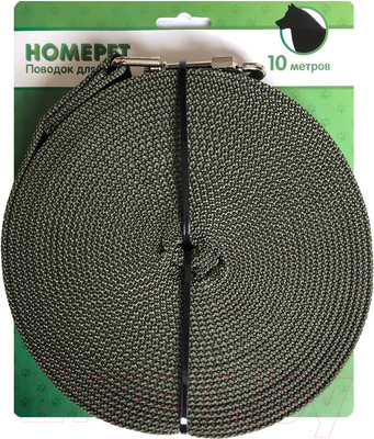 Поводок Homepet Брезентовый с карабином 25мм (10м)