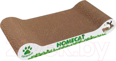 Когтеточка Homepet Мятная волна (48x25x8см, гофрокартон)