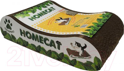 Когтеточка Homepet Мятная волна малая (гофрокартон)