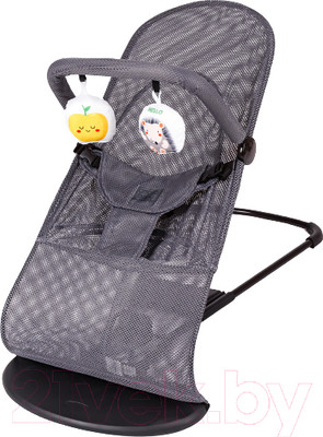Детский шезлонг Amarobaby Swinging Baby Time / AB21-25BT/11 (серый)
